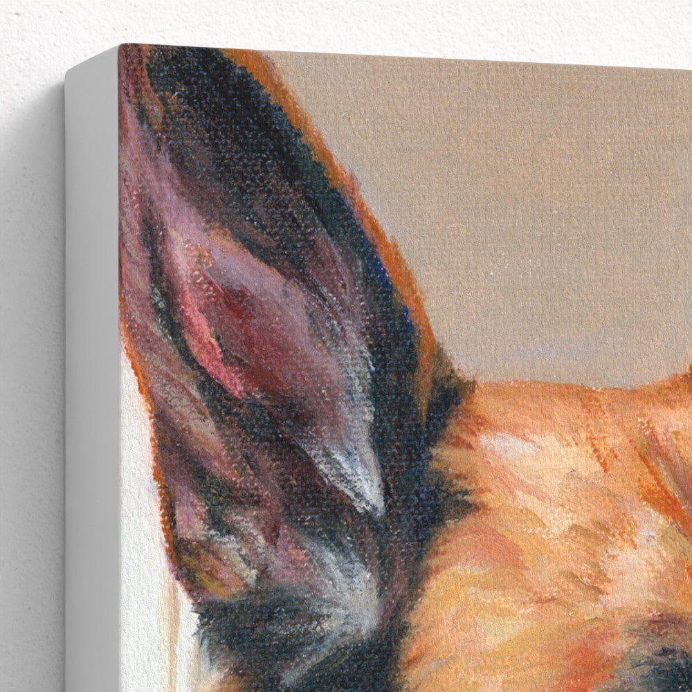 Huxley - Oil Painting of a Playful Dog